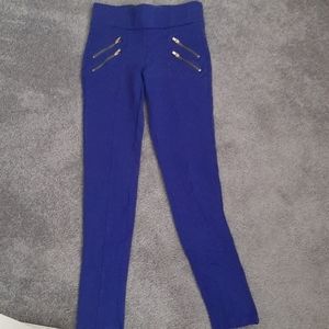 Blue womens dress leggings